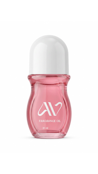 Auravlla SUGAR GIRL 30ml roll-on fragrance oil in a pink glass bottle with a white cap